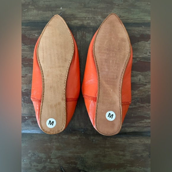 Moroccan‎ handmade all leather Babouche shoes/slippers in Sz M - Picture 6 of 10